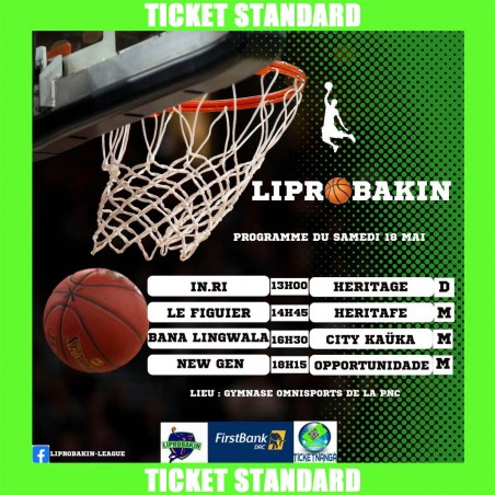 CHAMPIONNAT LIPROBAKIN 2024 : Ticket Standard du 18/05/2024