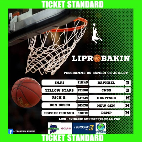 CHAMPIONNAT LIPROBAKIN 2024 : Ticket Standard du 06/07/2024