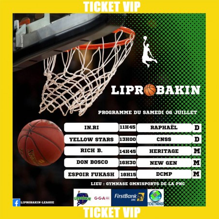 CHAMPIONNAT LIPROBAKIN 2024 : Ticket VIP du 06/07/2024