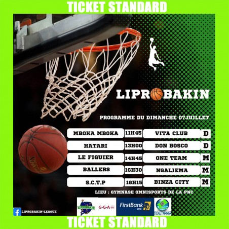 CHAMPIONNAT LIPROBAKIN 2024 : Ticket Standard du 07/07/2024