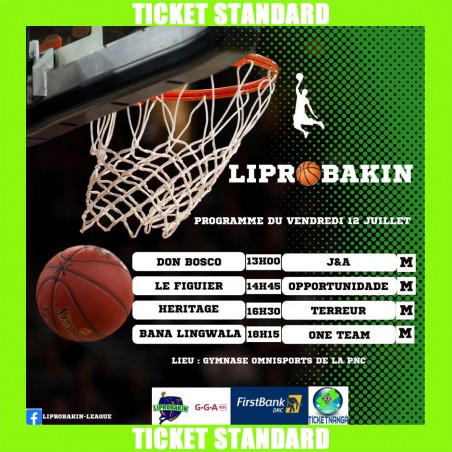 CHAMPIONNAT LIPROBAKIN 2024 : Ticket Standard du 12/07/2024