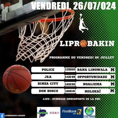 TICKETS CHAMPIONNAT LIPROBAKIN 2024 du 26/07/2024