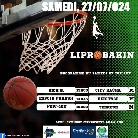 TICKETS CHAMPIONNAT LIPROBAKIN 2024 du 27/07/2024