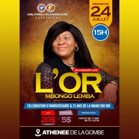 PACK Concert live L'Or MBONGO LEMBA
